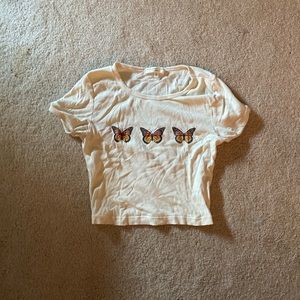 urban outfitters butterfly crop top